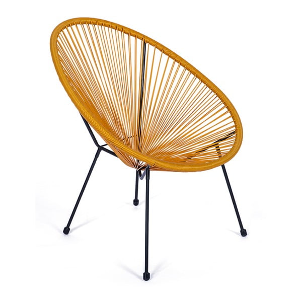 Žluté kovové/plastové zahradní křeslo Avocado Comfort – Bonami Selection-image-1