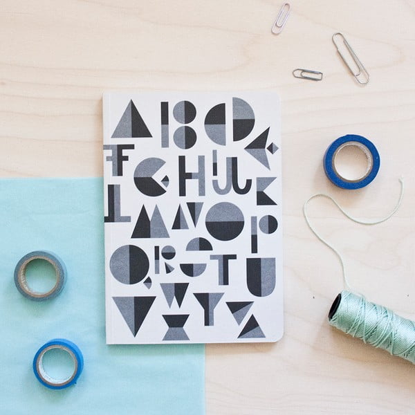 Šedý zápisník Michelle Carlslund Alphabet-image-1