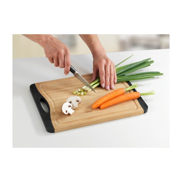 Krájecí protiskluzové prkénko z bambusového dřeva Wenko, 33 x 23 cm-image-2