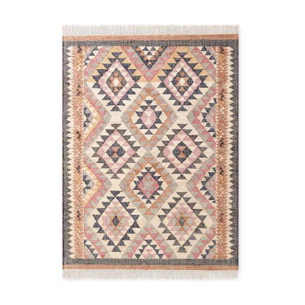 Šedý ručně tkaný jutový koberec 200x300 cm Roya Parsa – Elle Decoration