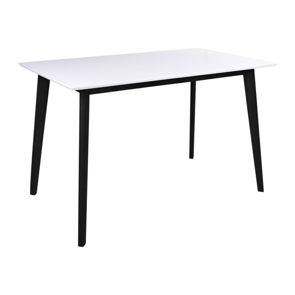 Bílý jídelní stůl s černou konstrukcí Bonami Essentials Vojens, 120 x 70 cm-image-1