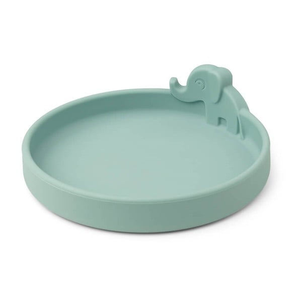 Modrý dětský silikonový talíř Done by Deer Peekaboo Elphee-image-2