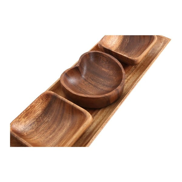 Servírovací misky s tácem 4 ks Kora – Premier Housewares-image-4