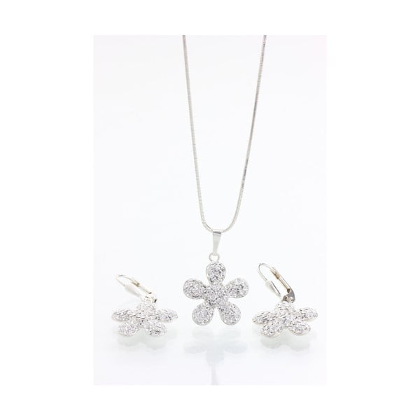Set náhrdelníku a náušnic se Swarovski krystaly Yasmine Flower