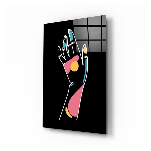 Skleněný obraz Insigne Abstract Colored Hand, 46 x 72 cm