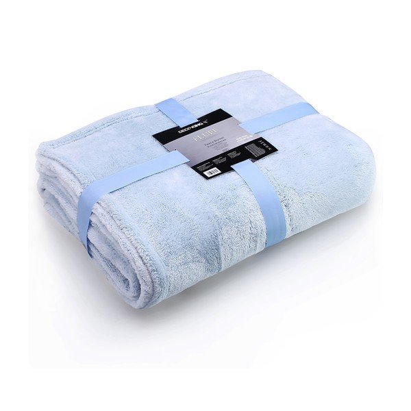 Světle modrá deka z mikrovlákna DecoKing Fluff BabyBlue, 170 x 210 cm-image-3