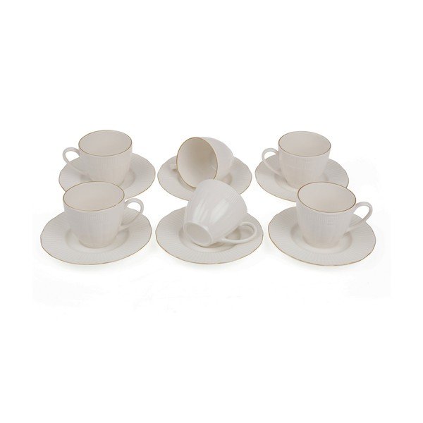Sada 6 porcelánových šálků na kávu s podšálkem Kutahya Café, 200 ml-image-2