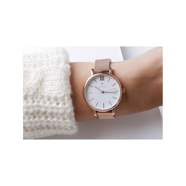 Dámské hodinky s páskem ve zlaté barvě z nerezové oceli Paul McNeal Timeless-image-3