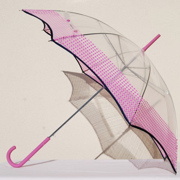 Deštník Alvarez Vichy Transparent Pink