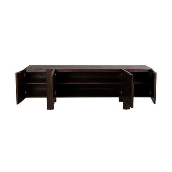 TV stolek z masivního dřeva v tmavě přírodní barvě 188x60x45 cm Bruneau – Dutchbone-image-2