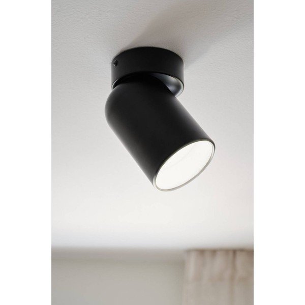 Černé kovové bodové svítidlo s ohybatelnou konstrukcí/stmívatelné ø 10,5 cm Ara – Jotex-image-1