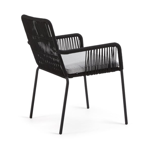 Černá kovová zahradní židle Kave Home Samt-image-3