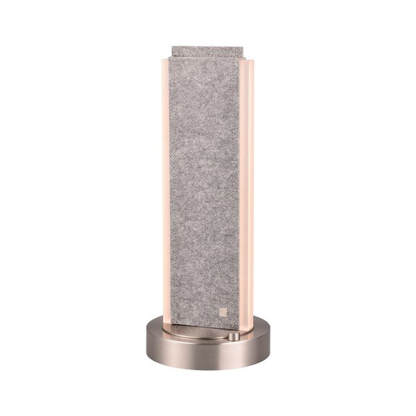 Šedá LED stolní lampa s hlasovým ovládáním/s ovládáním pomocí mobilní aplikace s textilním stínidlem (výška 51 cm) Cicara – CINQUE-image-4