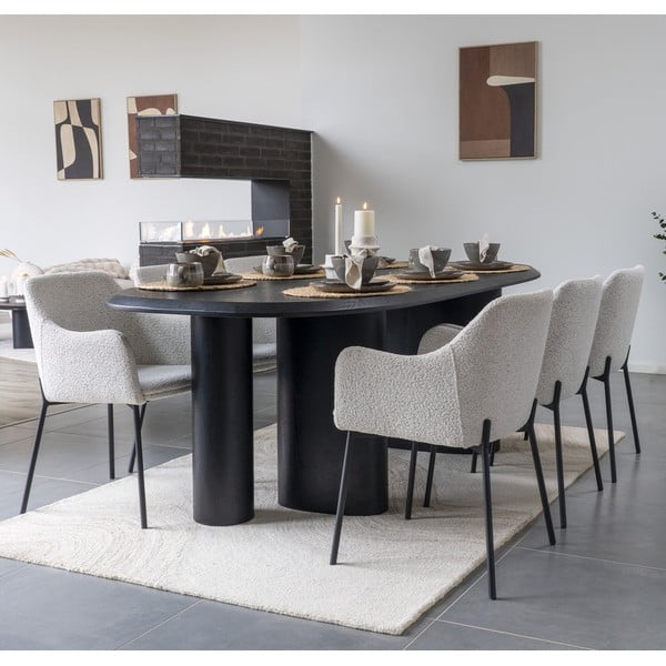 Jídelní stůl s deskou v dekoru jasanového dřeva 100x220 cm Tirano – House Nordic-image-1