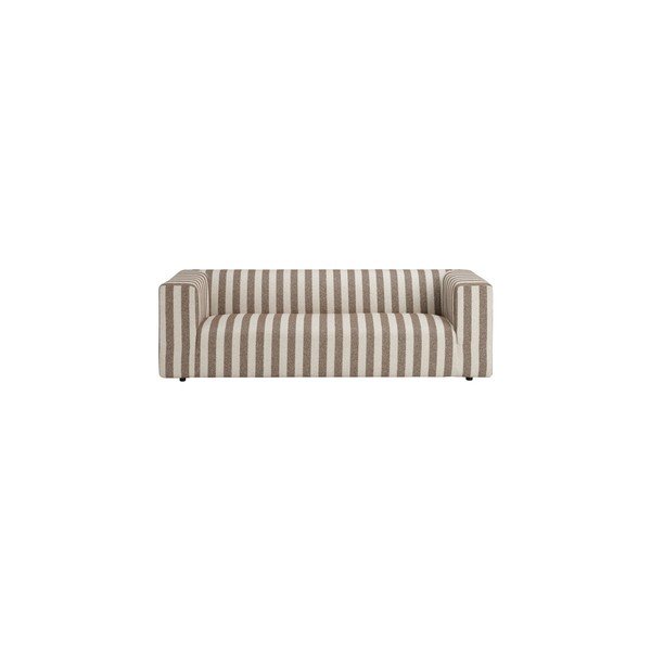 Hnědá/krémová žinylková pohovka 220 cm Lisa – Ellos Home-image-3
