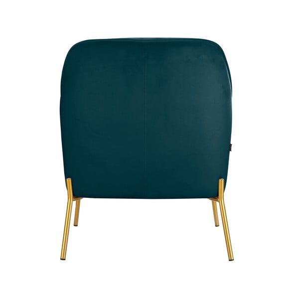 Zelenomodré sametové křeslo Runa - Støraa-image-2