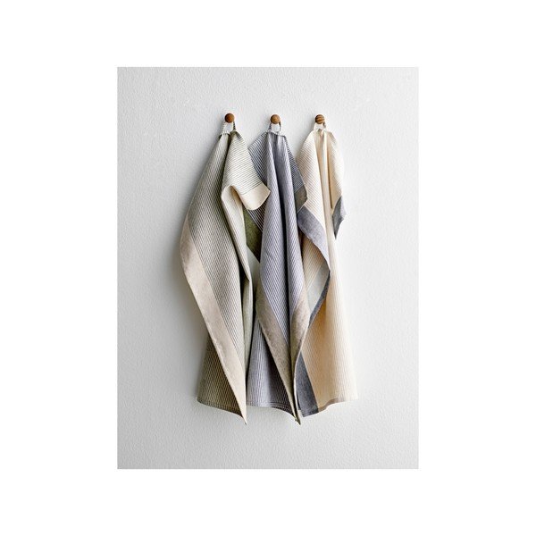 Bavlněno-lněná utěrka 50x70 cm Statement Stripe – Södahl-image-2