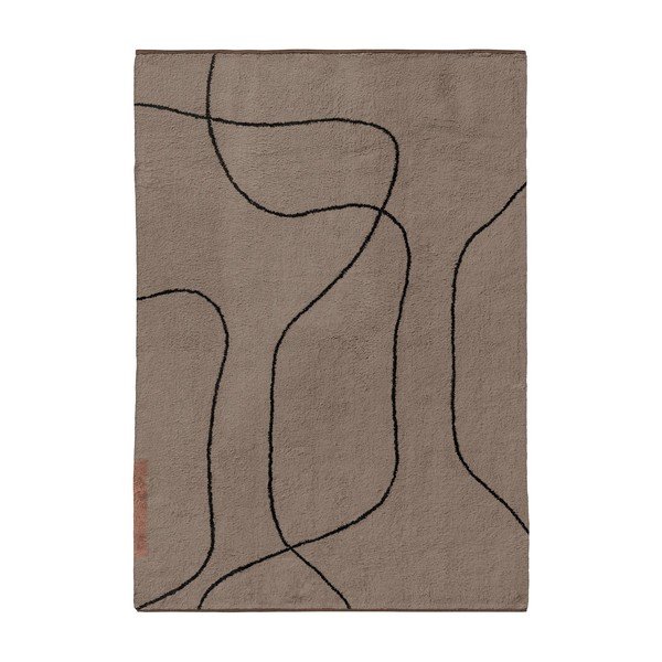 Hnědý pratelný bavlněný koberec 140x200 cm Shadow – Mette Ditmer Denmark