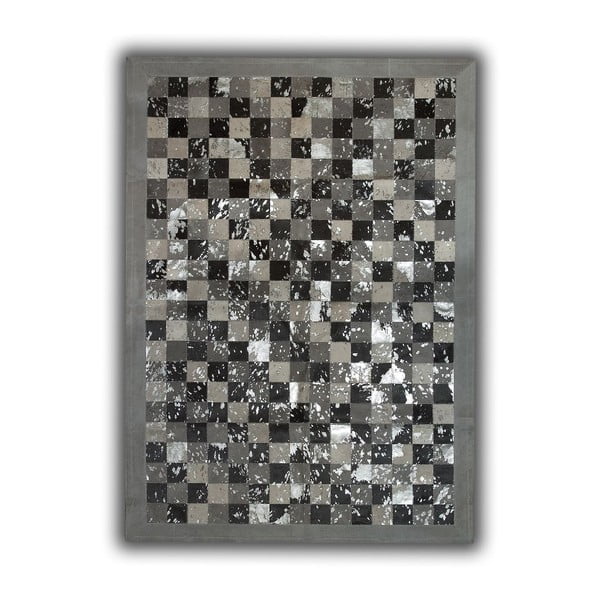 Koberec z pravé kůže Acid Grey, 140x200 cm