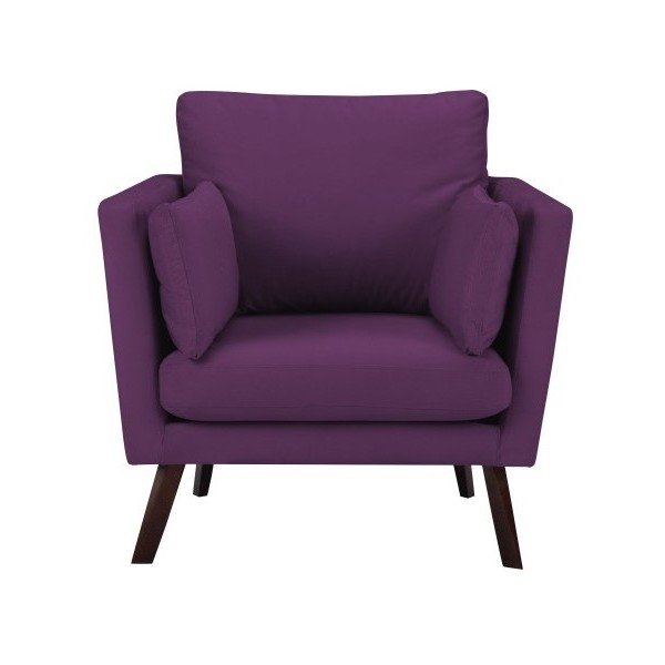 Fialové křeslo Mazzini Sofas Elena