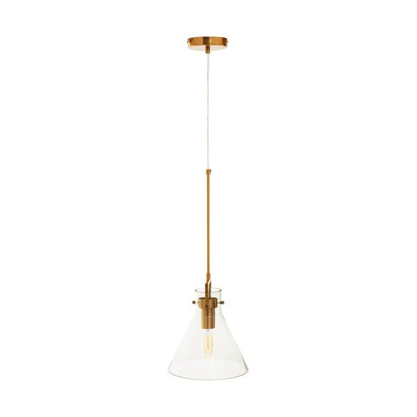Kovové závěsné svítidlo ve zlaté barvě se skleněným stínidlem ø 25 cm Trieste – Premier Housewares-image-2