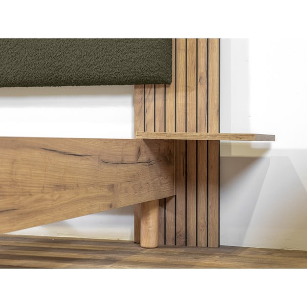 Zelená dvoulůžková postel s roštem 160x200 cm Lior – Bobochic Paris-image-3