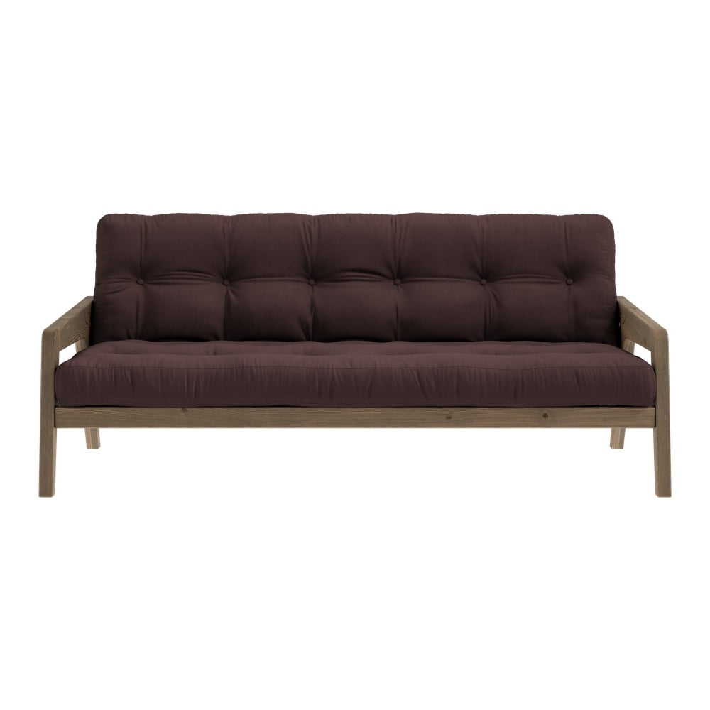 Hnědá rozkládací pohovka 204 cm Grab - Karup Design