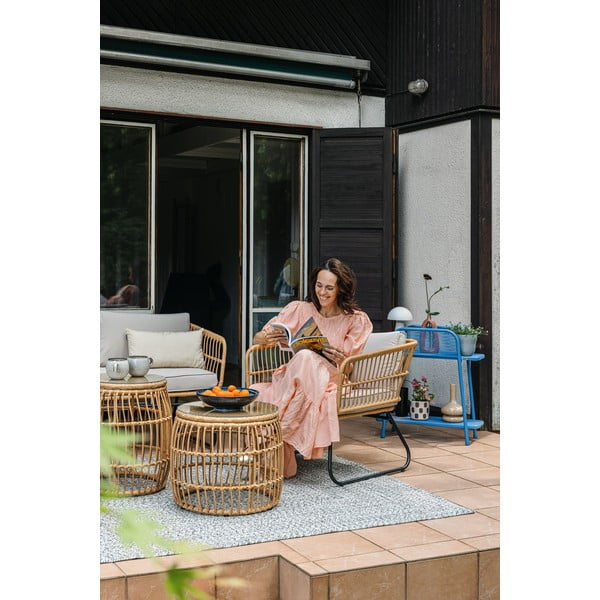 Kulatý zahradní odkládací stolek z umělého ratanu ø 47 cm Vistdal - Bonami Essentials-image-3