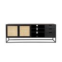 Černý ratanový TV stolek 38x55 cm Guuji – White Label