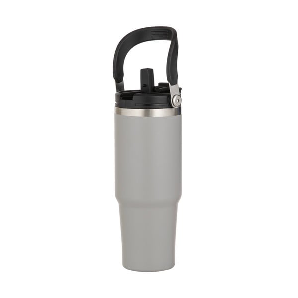 Šedá cestovní nerezová lahev 1 l Eco – Ladelle-image-3