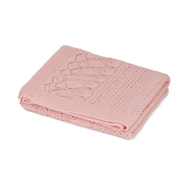Starorůžová pletená dětská deka z Bio bavlny 80x100 cm Sorbet – Cam Cam Copenhagen