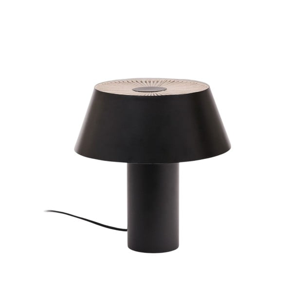 Černá stolní lampa s kovovým stínidlem (výška 32 cm) Ancare – Kave Home