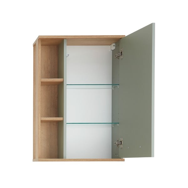 Zelená závěsná koupelnová skříňka v dekoru dubu 51x75 cm Set 963 - Pelipal-image-2