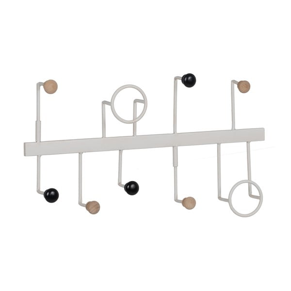 Bílý kovový nástěnný věšák – Ixia-image-1