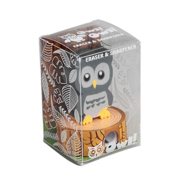 Ořezávátko s gumou ve tvaru sovy Rex London Owl-image-1