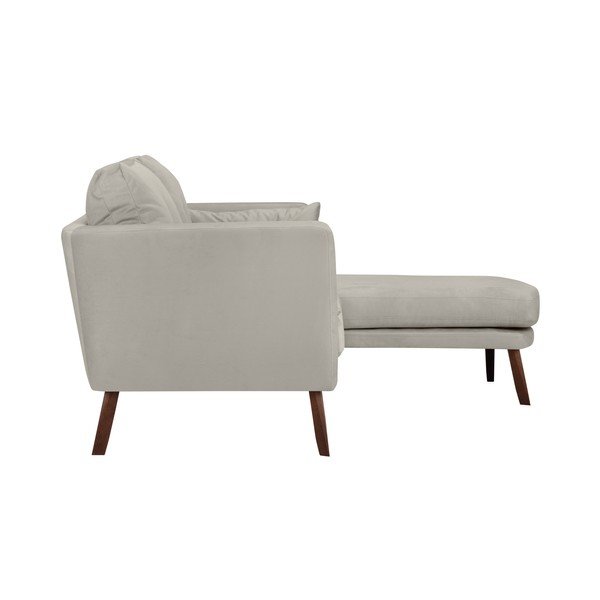 Béžová třímístná pohovka Mazzini Sofas Elena, s lenoškou na pravém rohu-image-3
