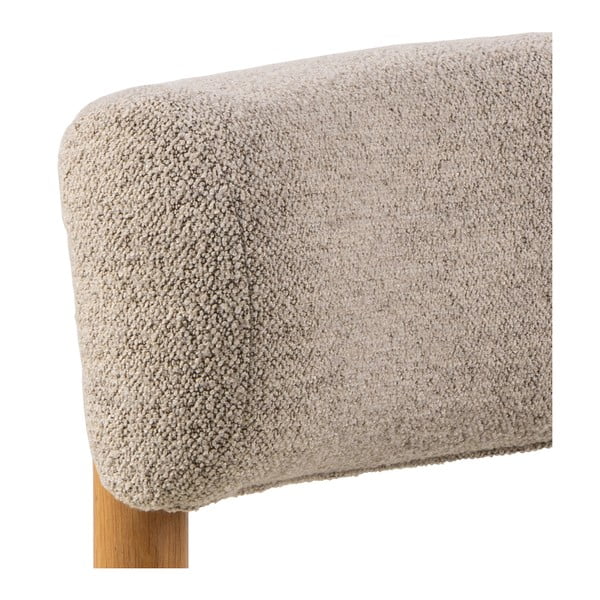 Béžové křeslo z textilie bouclé Burley – Actona-image-4
