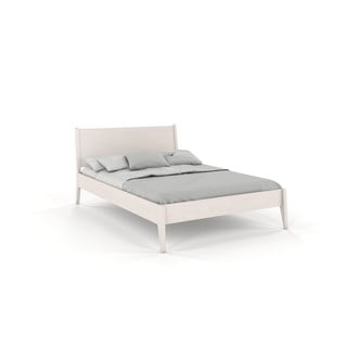 Bílá dvoulůžková postel z bukového dřeva Skandica Visby Radom, 160 x 200 cm