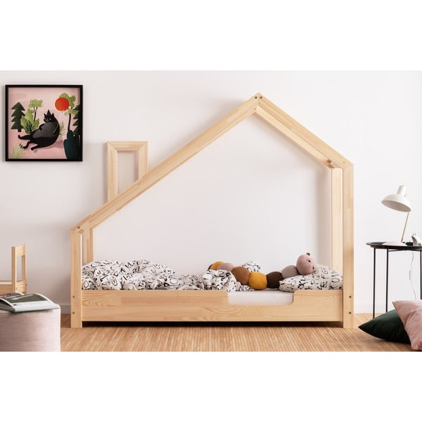 Domečková postel z borovicového dřeva Adeko Luna Carl, 100 x 140 cm