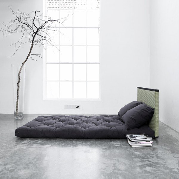 Postel/sofa Sano, černé s černými polštáři-image-1