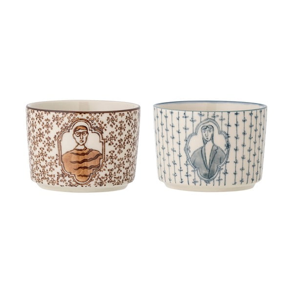 Krémové misky v sadě 2 ks z kameniny 230 ml Tonia – Bloomingville