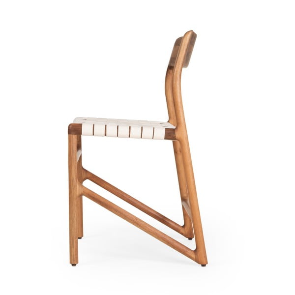 Bílá/hnědá jídelní židle Fawn – Gazzda-image-4