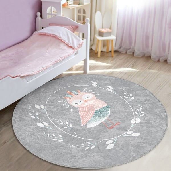 Šedý dětský koberec ø 100 cm Comfort – Mila Home-image-1