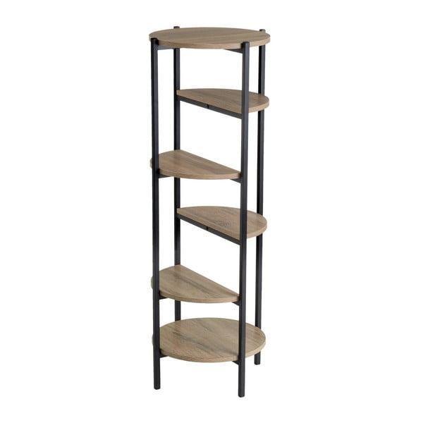 Regál v černo-přírodní barvě v dekoru dubu 40x110 cm – Casa Selección