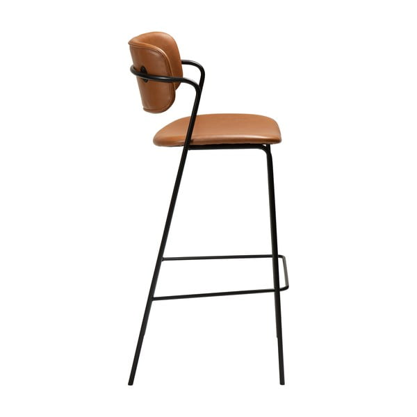 Hnědá barová židle z imitace kůže DAN-FORM Denmark Zed, výška 107 cm-image-3