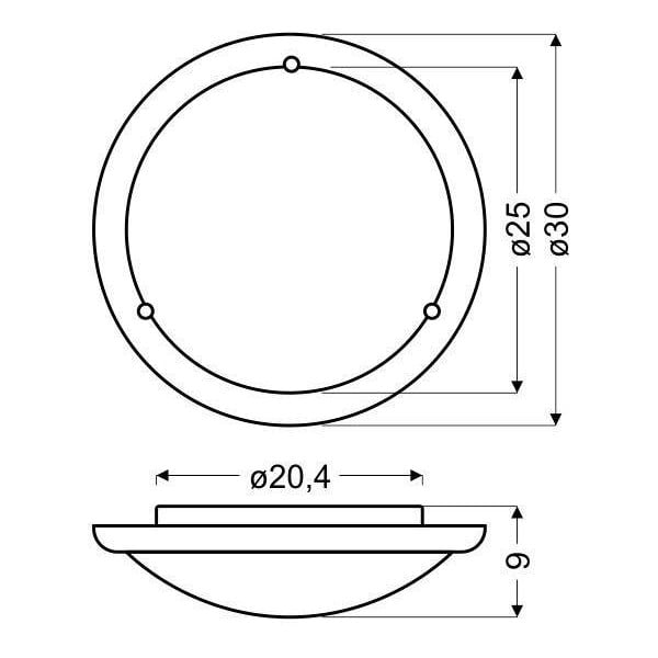 LED stropní svítidlo se skleněným stínidlem v bílo-přírodní barvě ø 30 cm Pine – Candellux Lighting-image-1