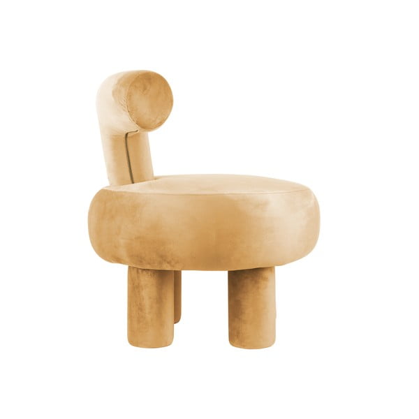 Žluté sametové křeslo Abrazo – Leitmotiv-image-2