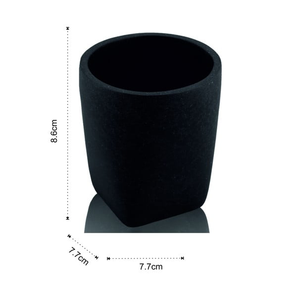 Šedý kelímek na zubní kartáčky z polyresinu Sandy - Tomasucci-image-2