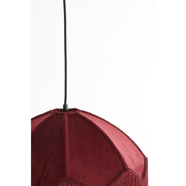 Vínové závěsné svítidlo s textilním stínidlem ø 40 cm Malacia – Light & Living-image-3