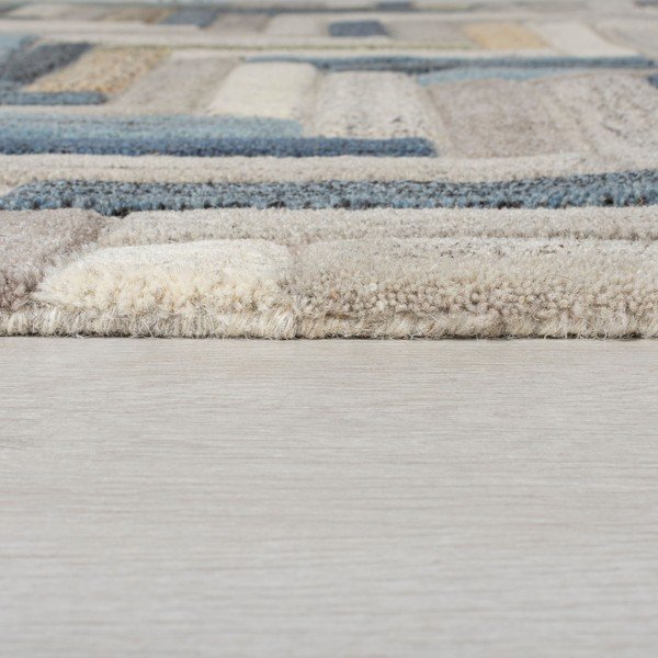 Šedo-modrý vlněný koberec Flair Rugs Russo, 160 x 230 cm-image-3